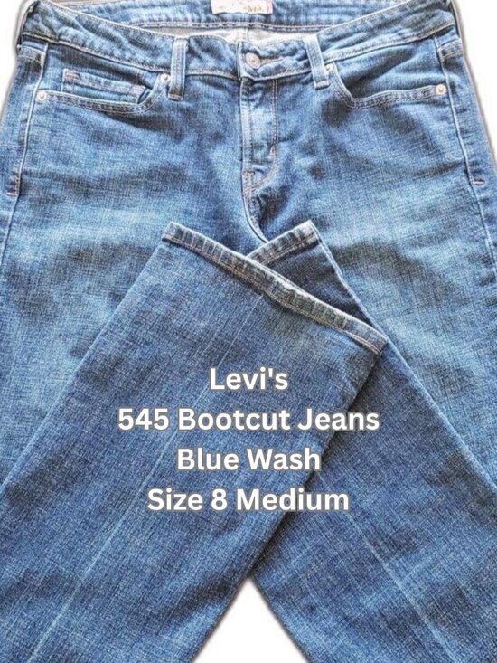 Levi's Denim - Levi's 545 Low Rise Bootcut Jeans Blue Wash Size 8 Medium Y2K Denim